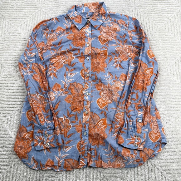 Talbots Tops - Talbots Shirt Women L Floral Button Spring Summer Top Bloom Cottage Boho Rustic